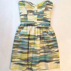 Devlin Strapless sweetheart neckline fitted bodice mini dress S strapless flirty